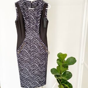 💫 👗 Donna Karan zebra striped dress- NWT